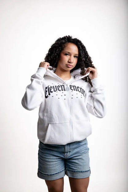 World Vision "Frost White" Zip-Up Hoodie