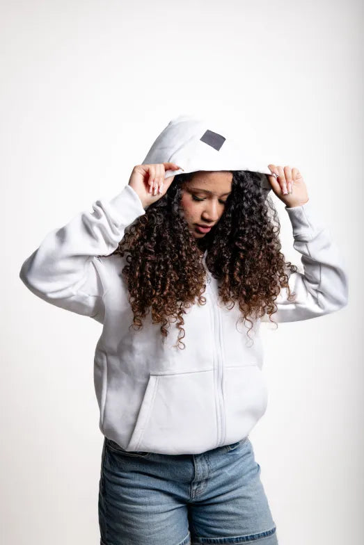 World Vision "Frost White" Zip-Up Hoodie