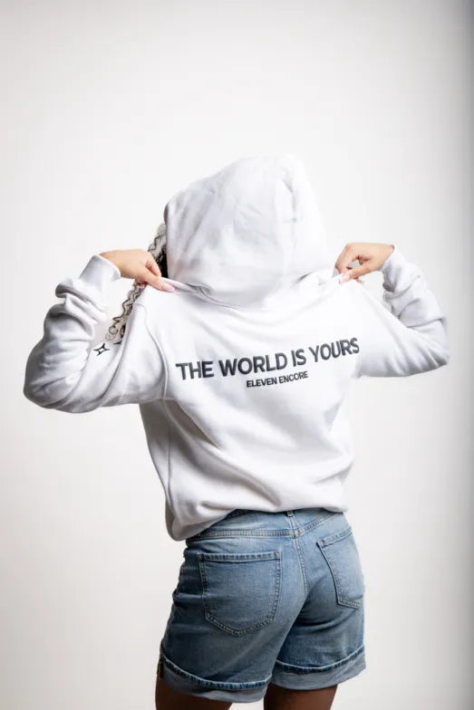World Vision "Frost White" Zip-Up Hoodie